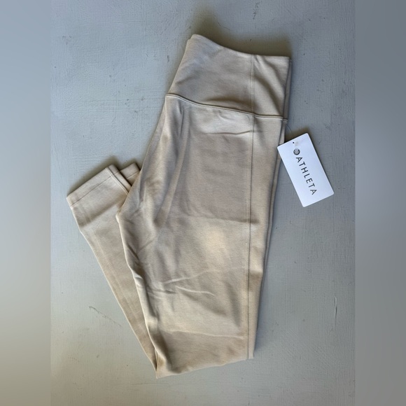 NWT Athleta Intuition Ultra High Rise Cotton Legging in Ecru - Picture 8 of 12